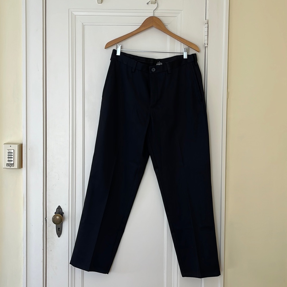 Black cotton dressy pants